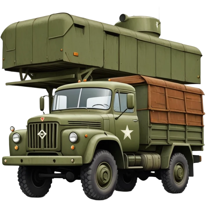 ZIL 130 Soviet military truck with iconic cabin design and flatbed emoji