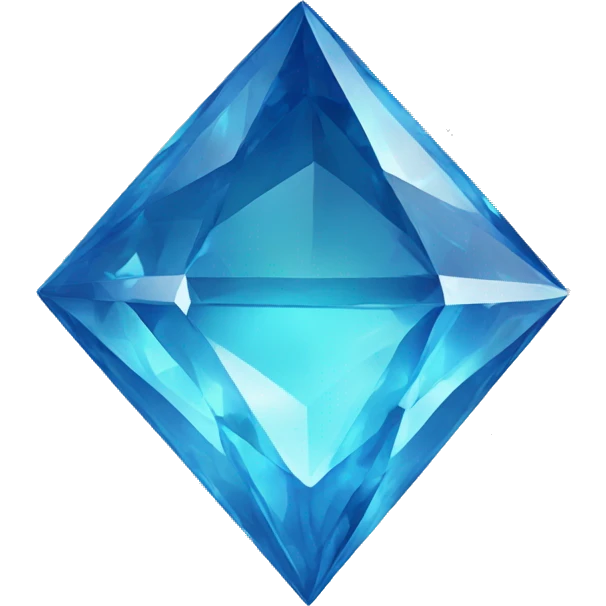 Blue diamond with a face emoji