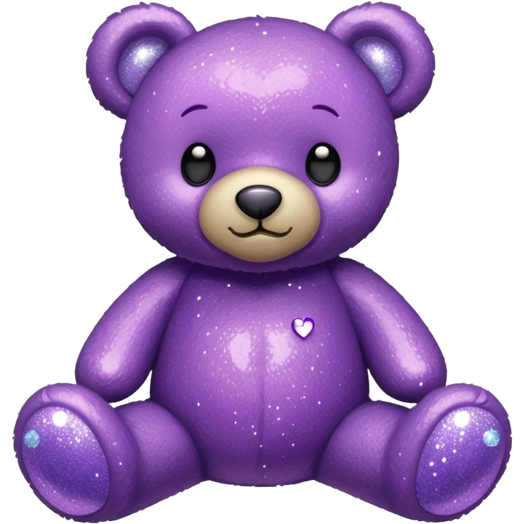glitter purple ursinho emoji
