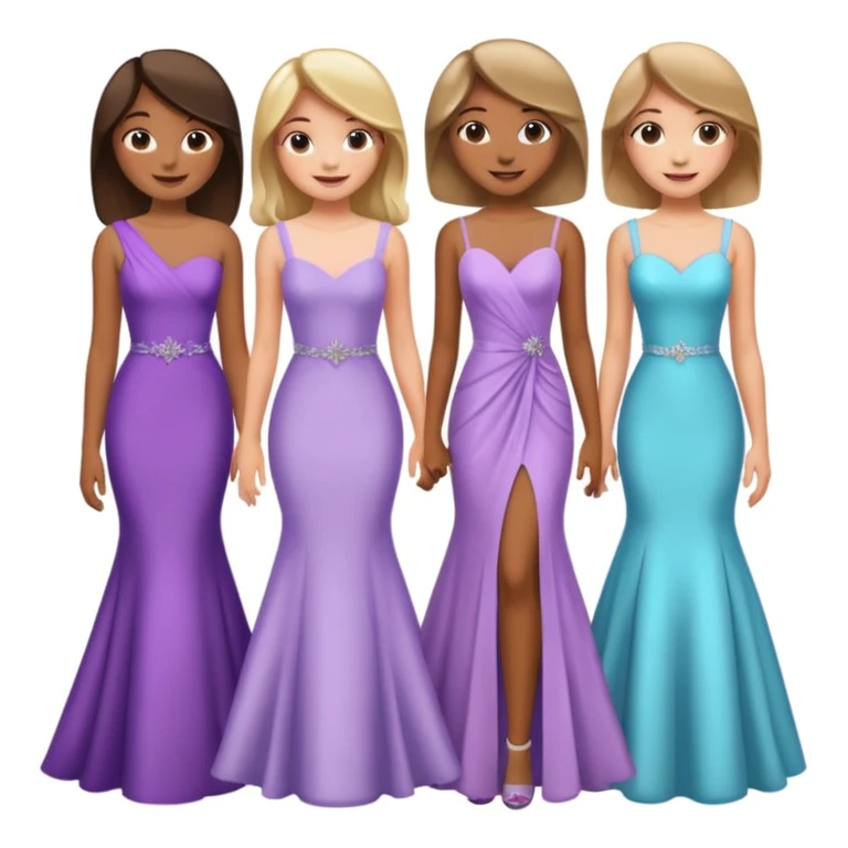 girls in a prom emoji