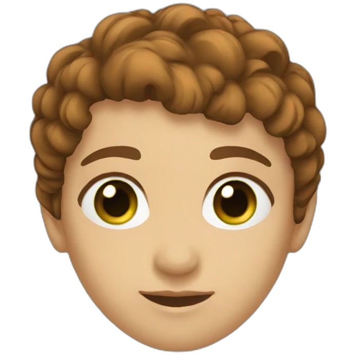 Green eyes brown hair emoji