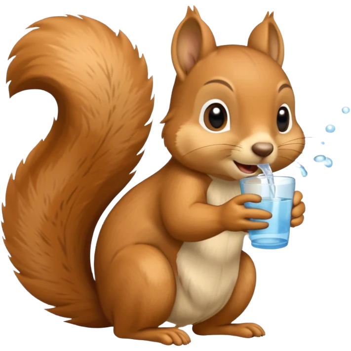 Ronaldo gibi Suu çeken sincap emoji