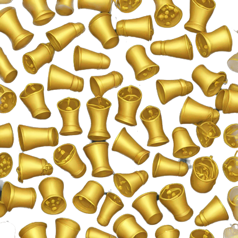 bin full of gold bells emoji