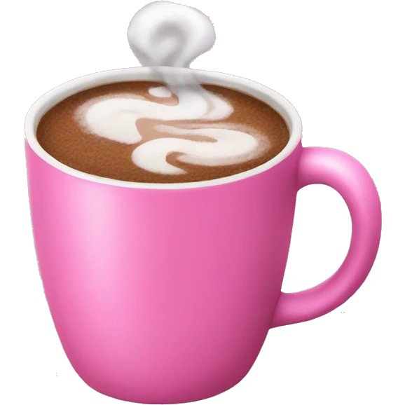 hot coco with pink mug emoji