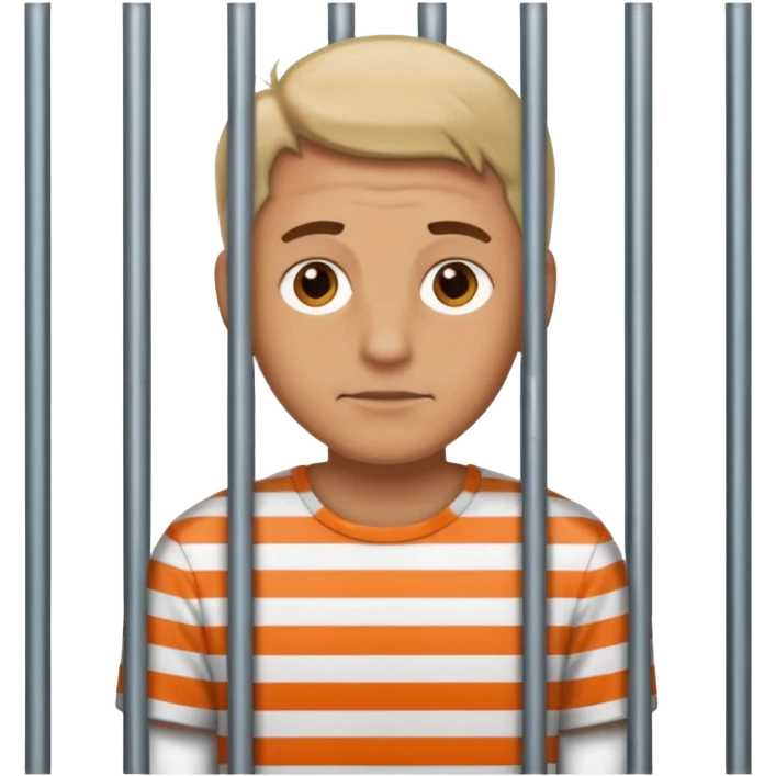 The man behind bars emoji