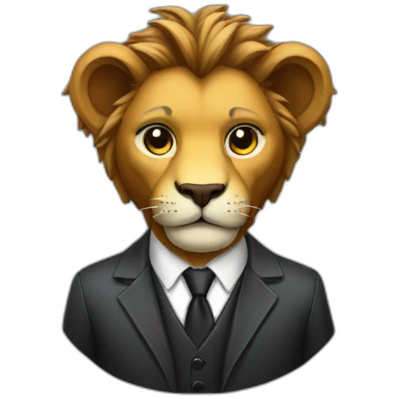 Lion lawyer gamer emoji