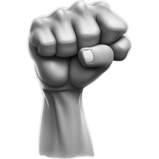 human arm bicep flexing cyborg emoji