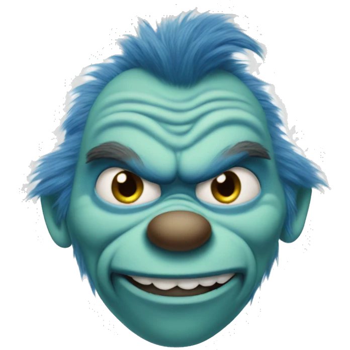 Blue grinch emoji