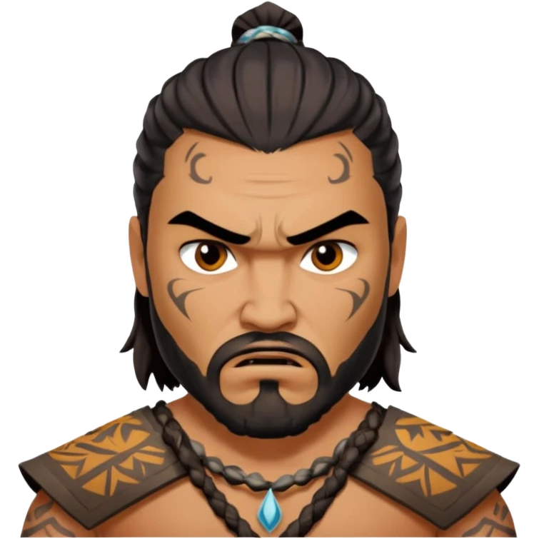 Khal Drogo  angry wihtout crown   from Games of throne character face only front face emoji