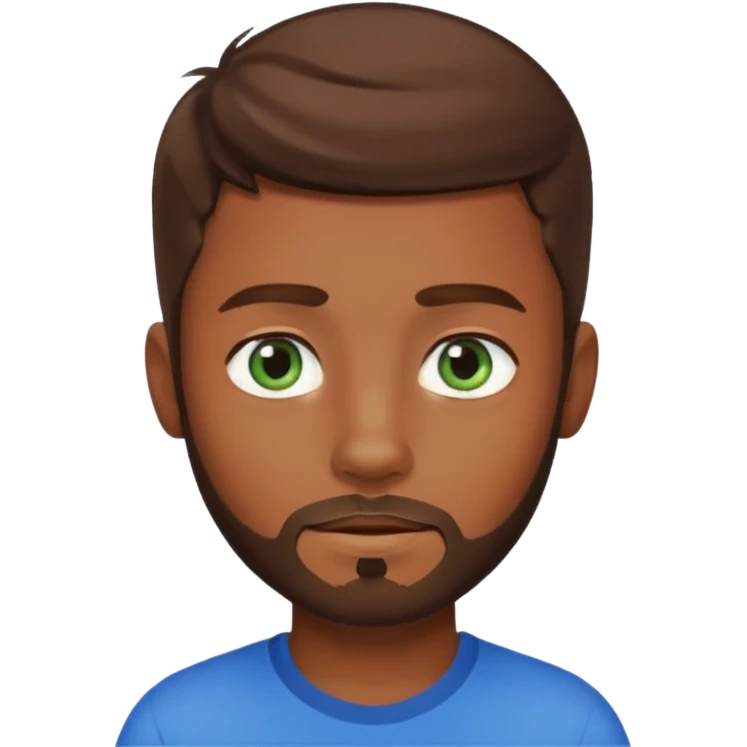 a young boy with brown hair, with a mix of blue and green eyes, a little bit of beard emoji