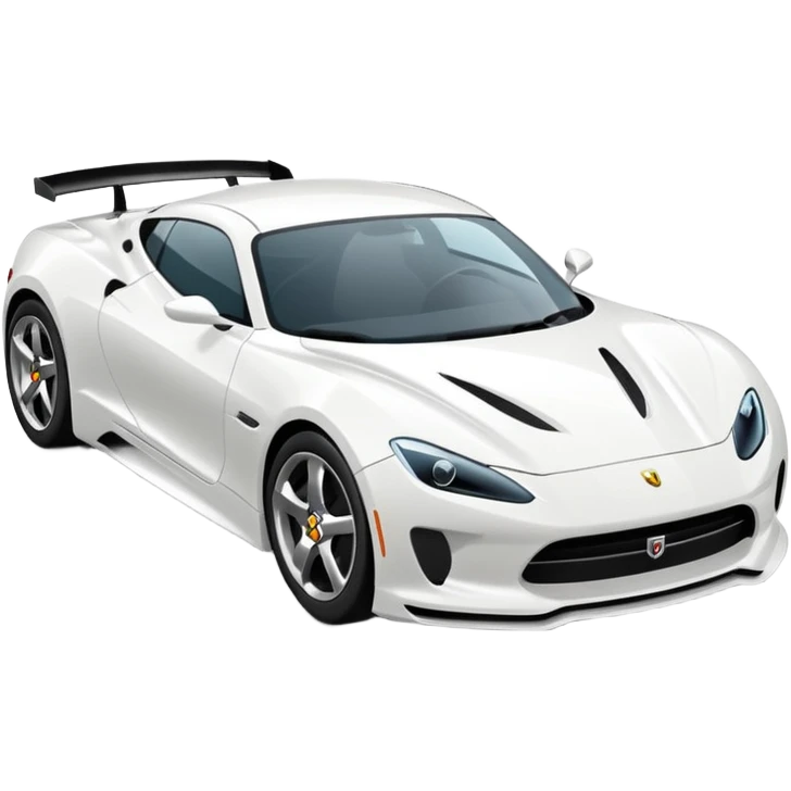 white sport car emoji