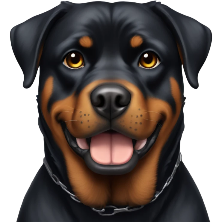 Rottweiler with a muzzle emoji