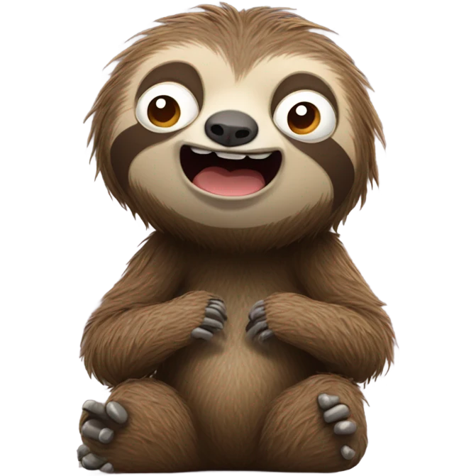 Sloth throwing up emoji