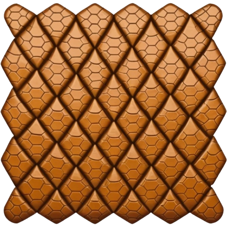 brown snake skin print in diamond shape emoji
