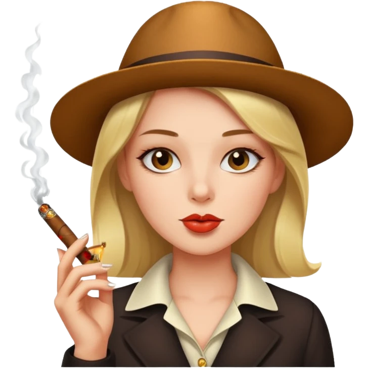 Girl Smoking cigar  emoji