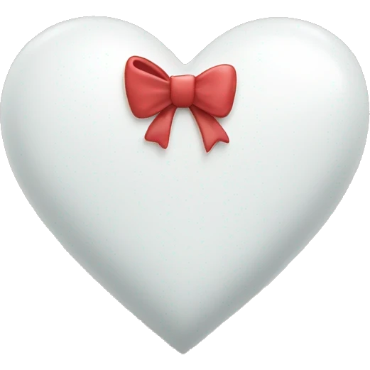 white heart with a bow emoji