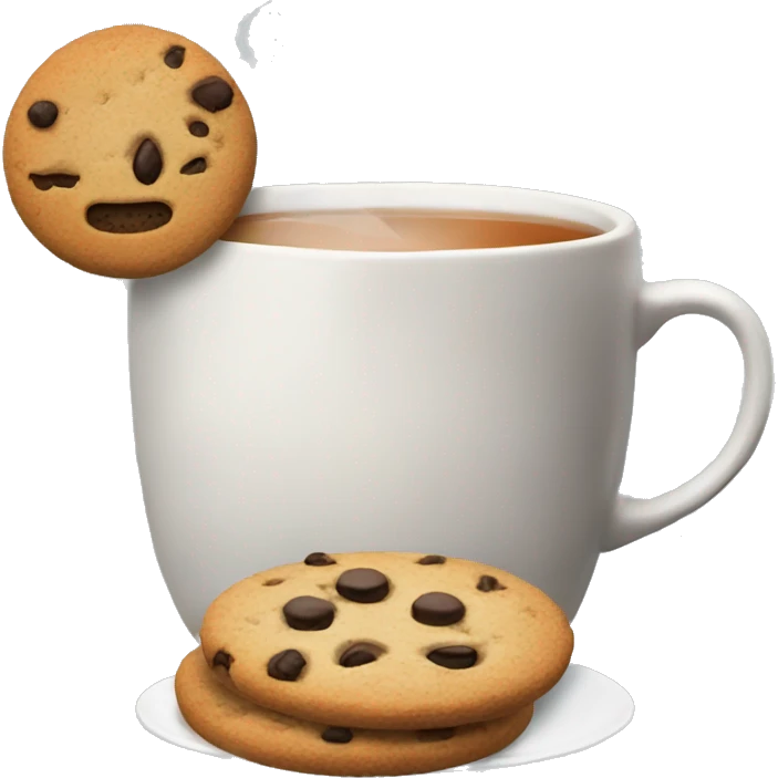 Tea and cookie emoji