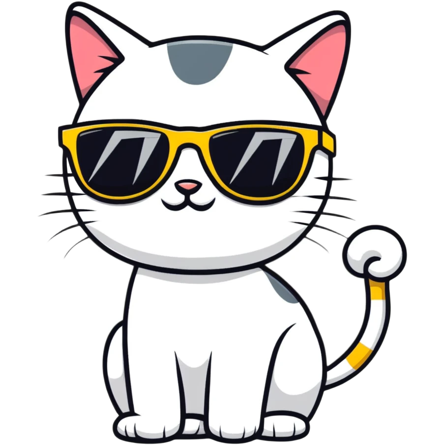Cat with sunglasses emoji