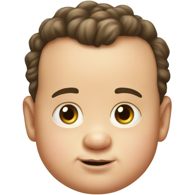 Tom Hanks as a fat baby emoji