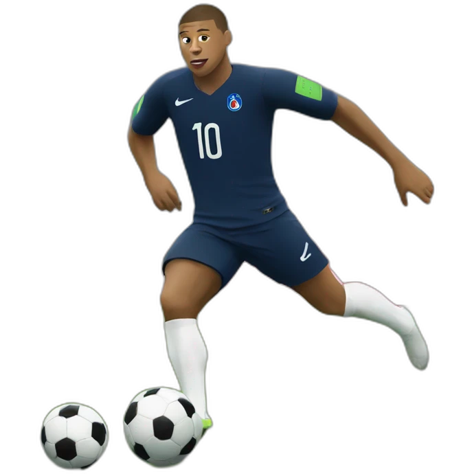 Mbappé play football emoji