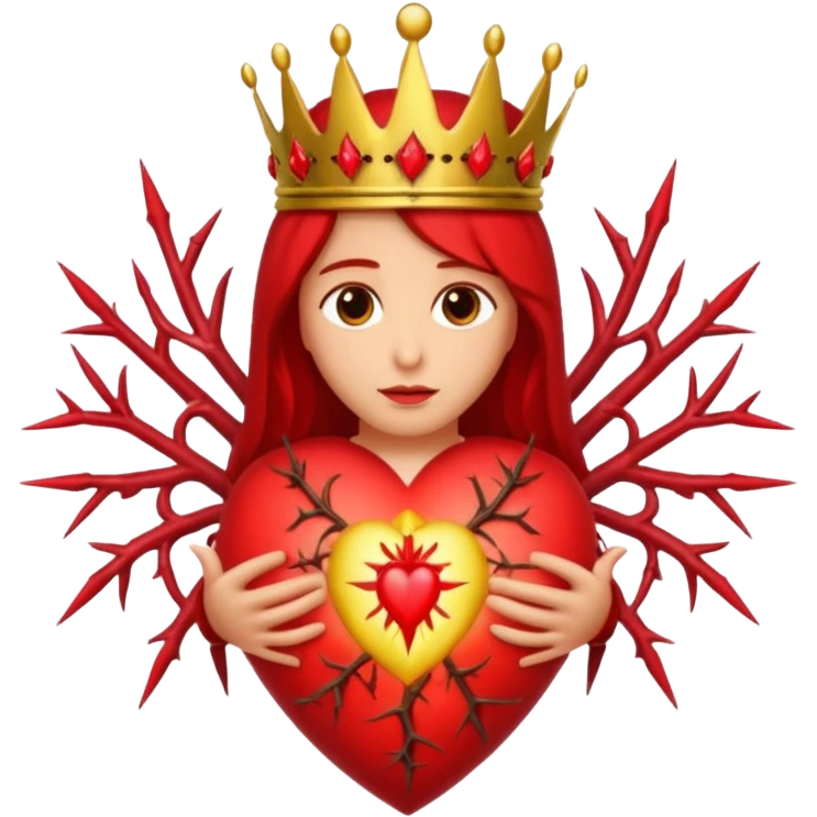 Catholic Sacred heart without jesus emoji