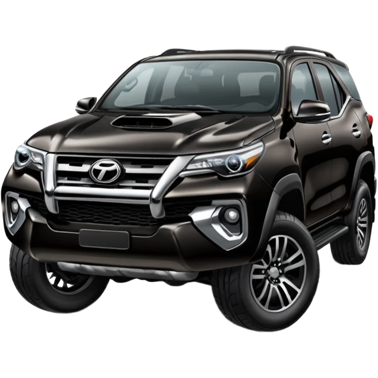 Black fortuner with full attitude  emoji