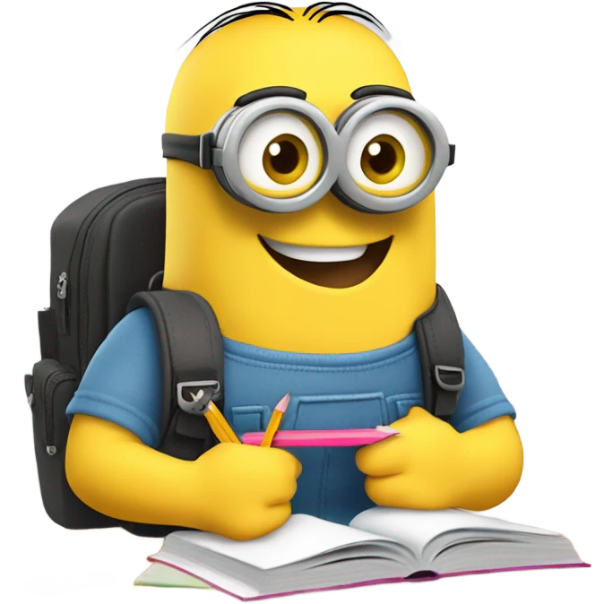Minion student emoji