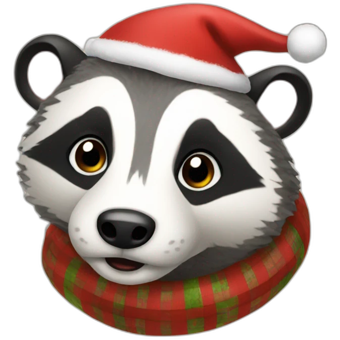 christmas badger emoji