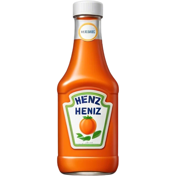 Heinz brand bottle, orange color emoji