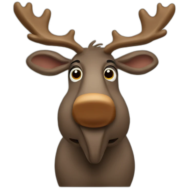 cute bullwinkle moose emoji
