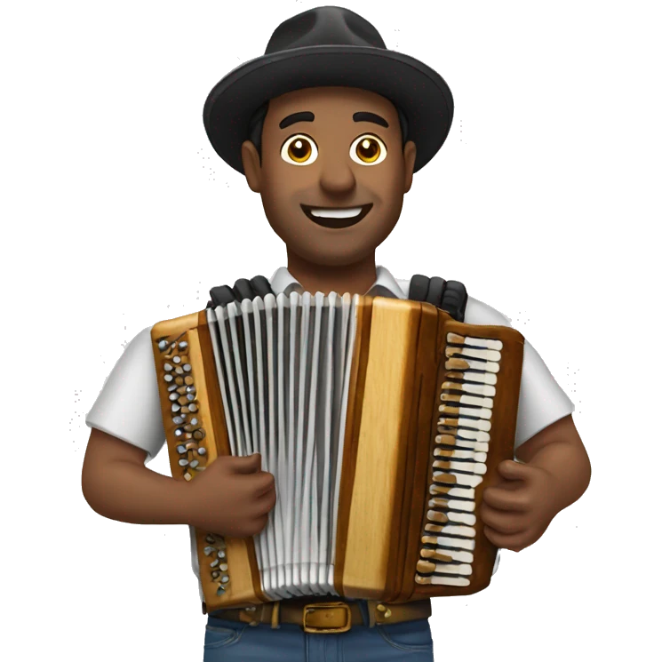 a man playing a colombian acordeon emoji