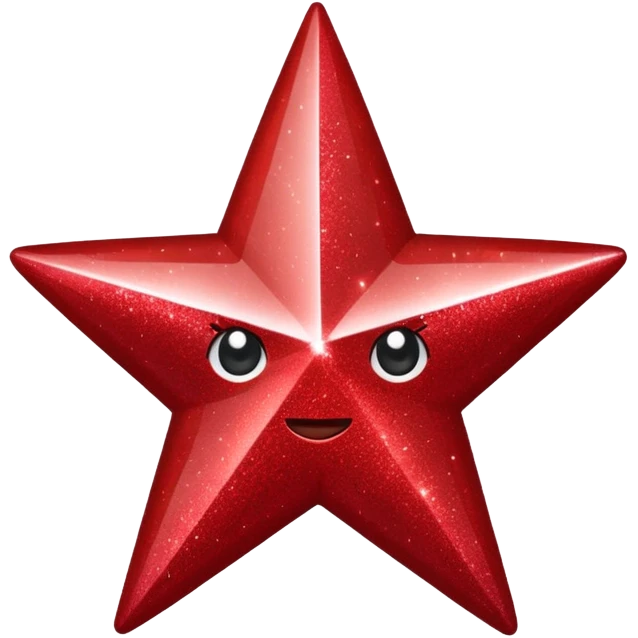 red glitter star emoji