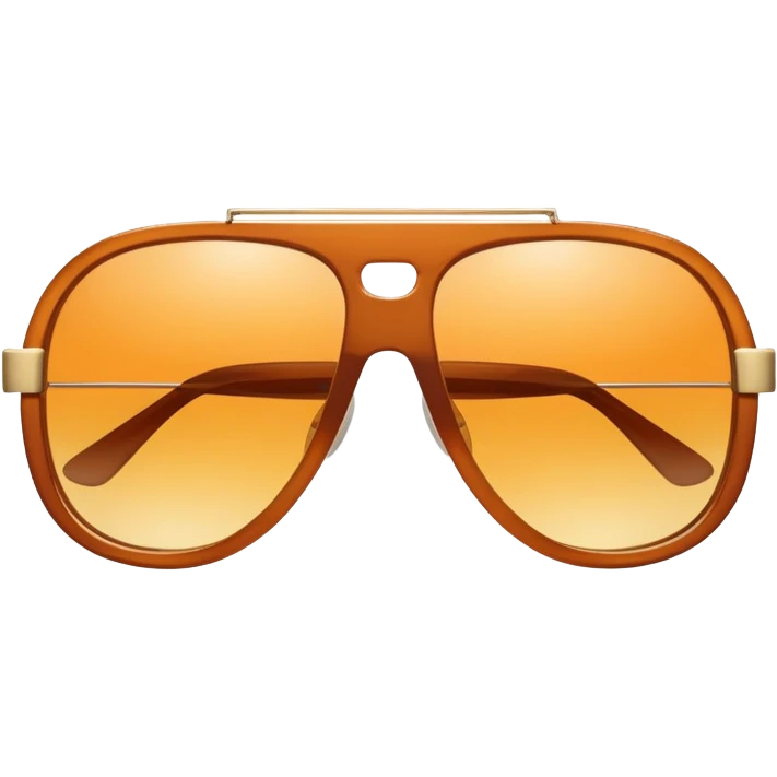 Retro oversized 70s sunglasses with large tinted lenses and thick frames, aviator style emoji