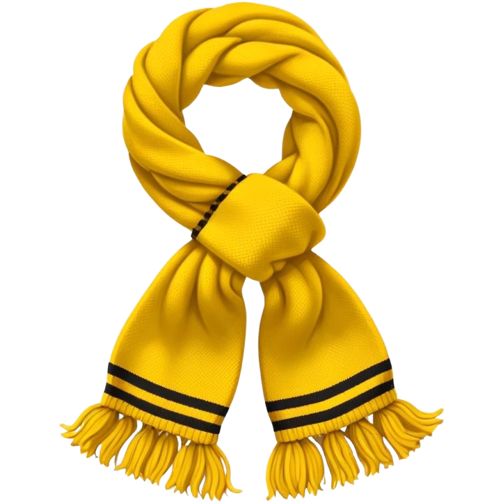 yellow knitted Hufflepuff scarf emoji