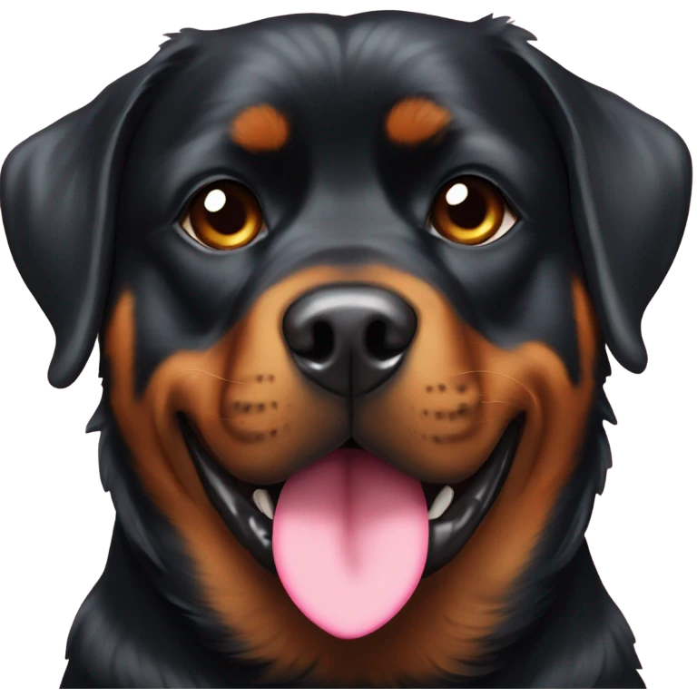 Rottweiler with a hearts in her eyes  emoji