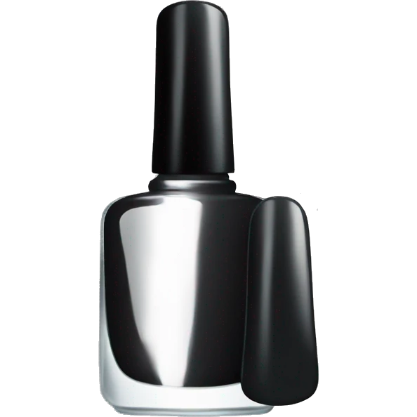 Black nail polish bottle emoji