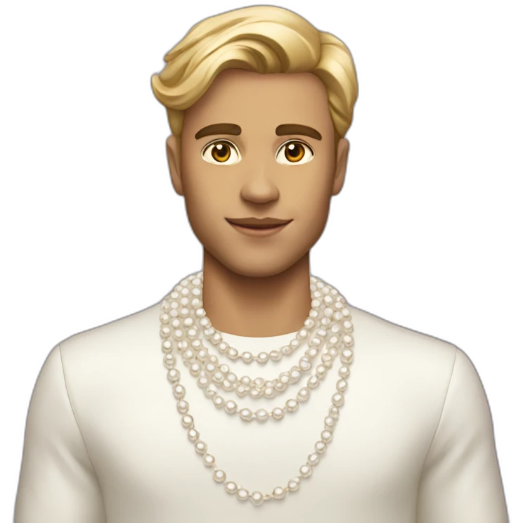 Posh-boy-with-pearl-necklace emoji