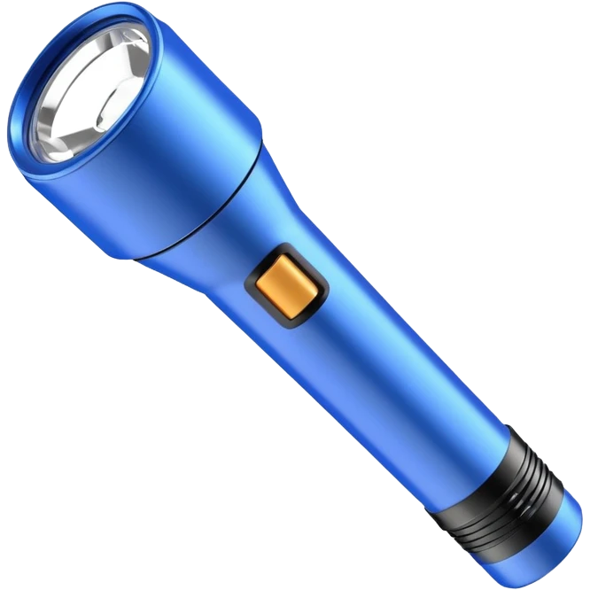 3D render of UV Flashlight, forensic investigation aesthetic, sterile clinical lighting, cool blue undertones, sharp high-contrast details, professional clean look. emoji