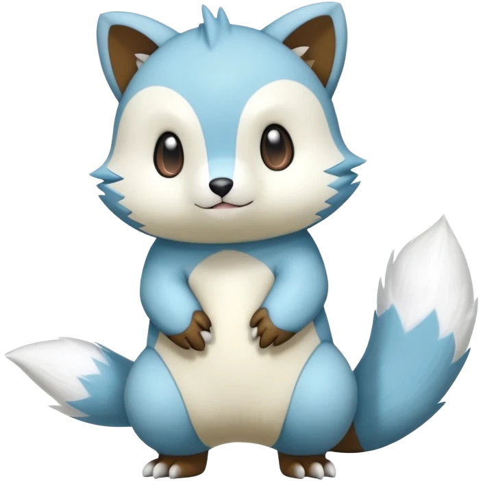Dewott-Oshawott-Furret-Hybrid (full body) emoji