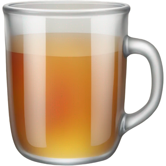 a clear glass of hot apple cider emoji