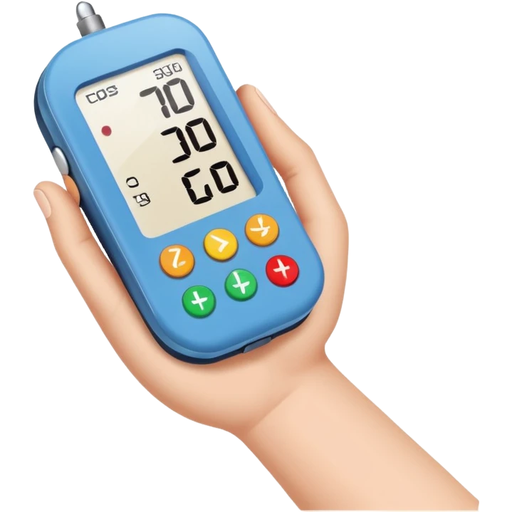 diabetes meter hand test emoji