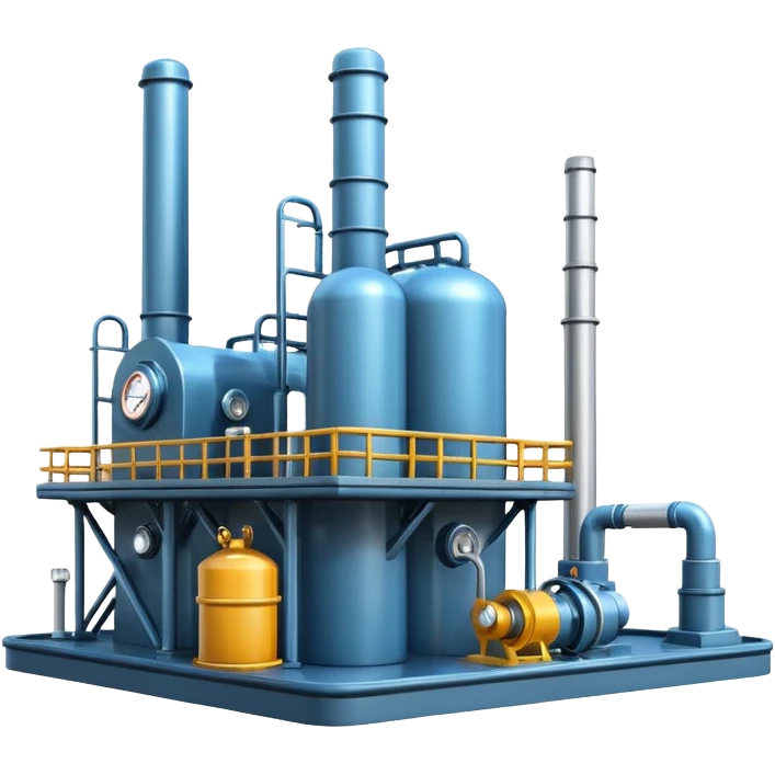 oil pumping station steel shiny emoji