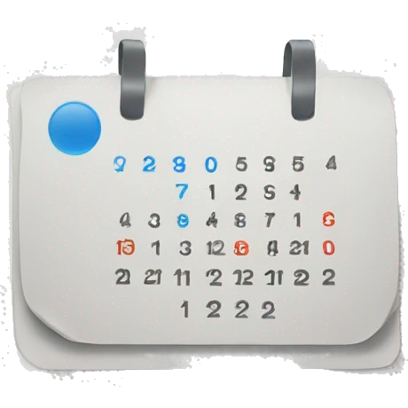 Minimalist calendar icon emoji