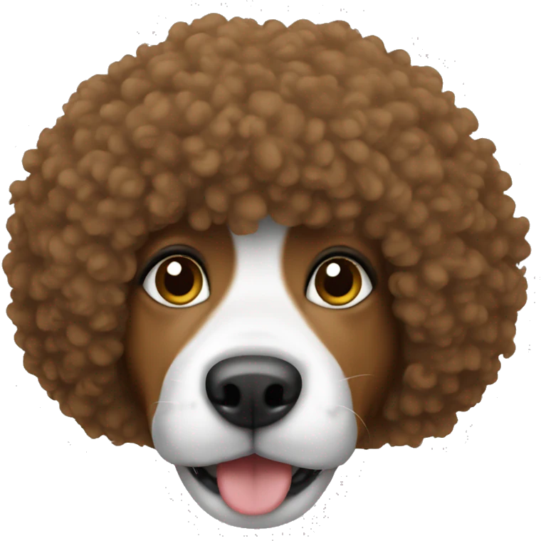 Dog with afro emoji