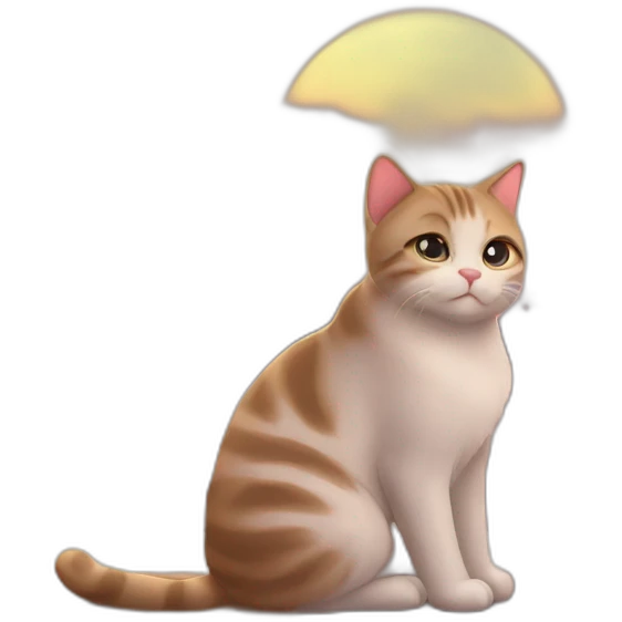 Gatos viendo llover en el atardecer emoji