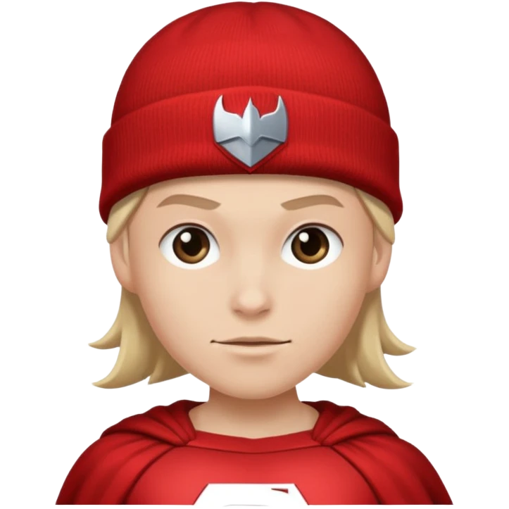 superhero with beanie emoji