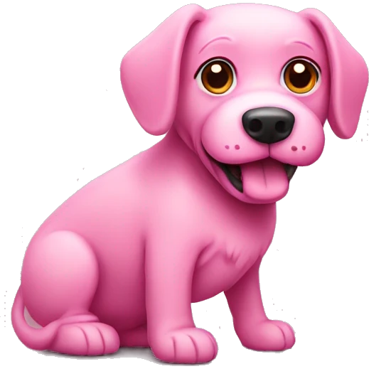 pink dog emoji