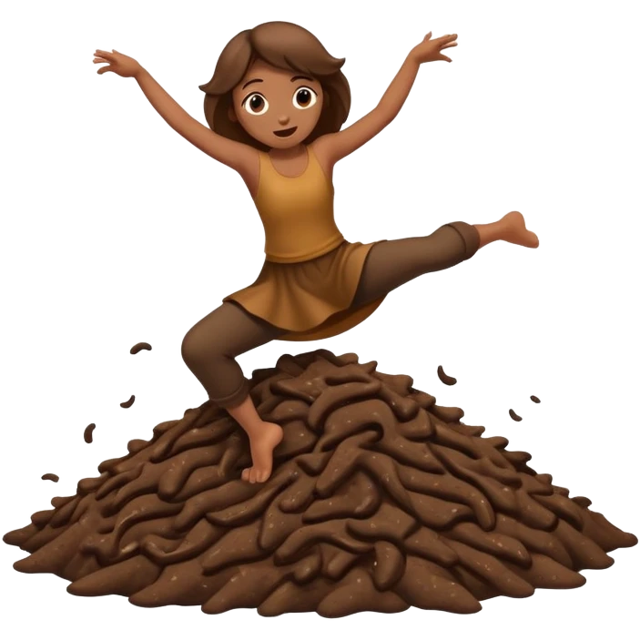 poo and dance combine emoji