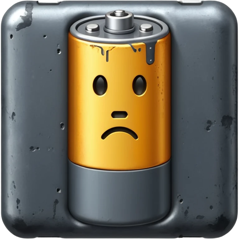 Alkaline Battery draining battery emoji