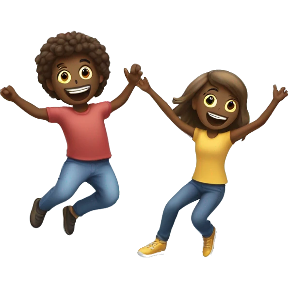 2 People jumping on a trampoline emoji